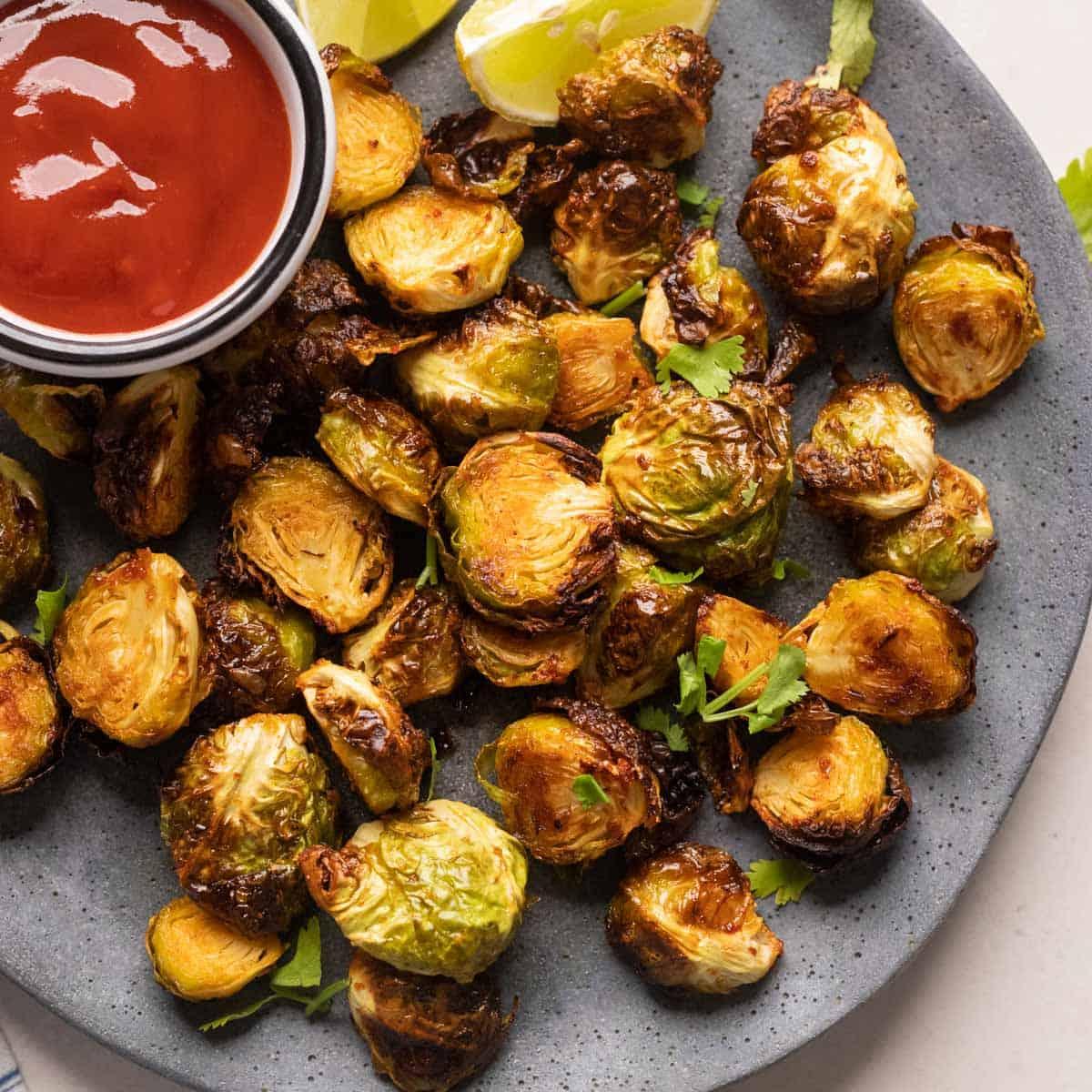 Air Fryer Brussel Sprouts (Sweet and Spicy)
