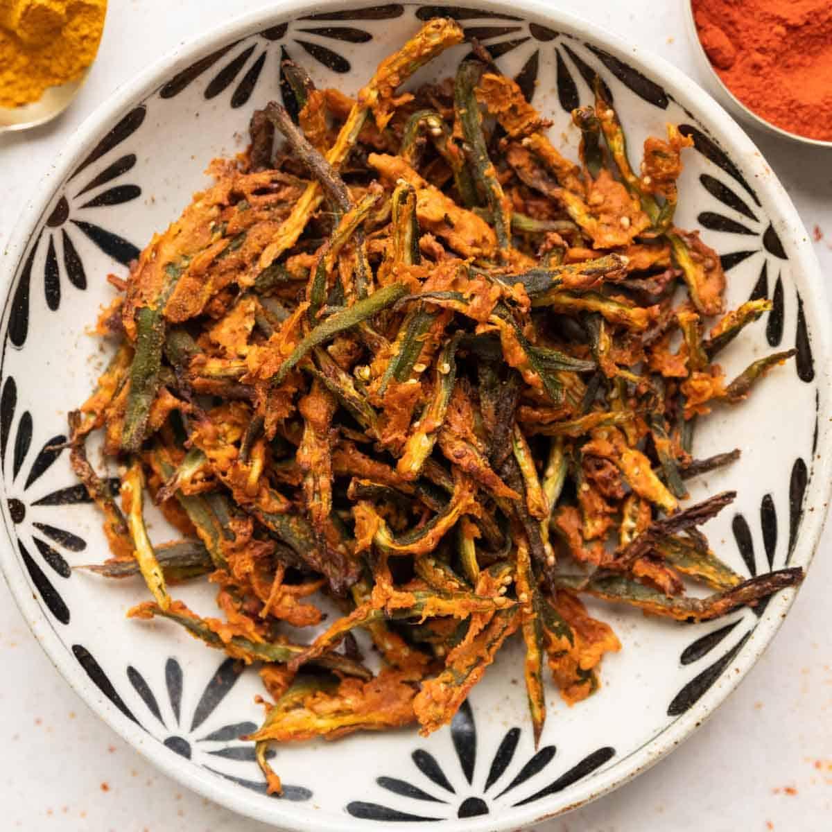 Air Fryer Kurkuri Bhindi