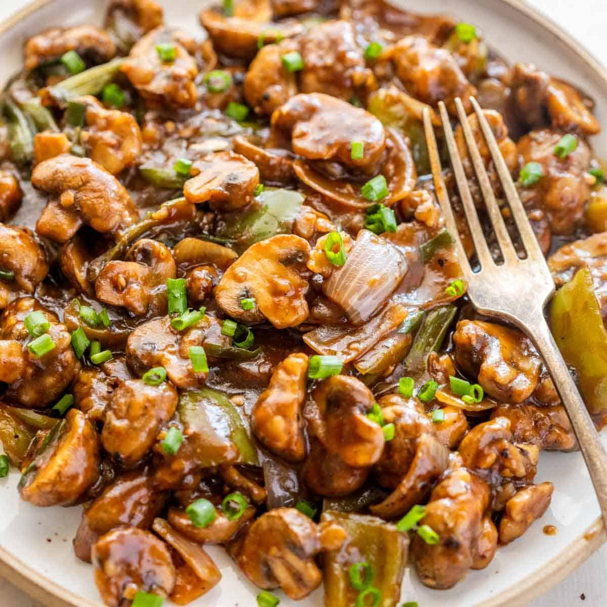 Air Fryer Mushroom Chilli