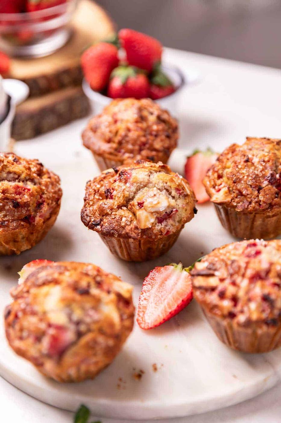 Air Fryer Strawberry Muffins