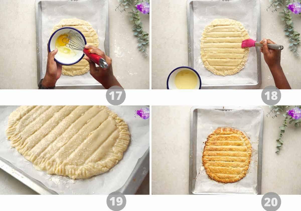 step by step images collage for apple pie chips