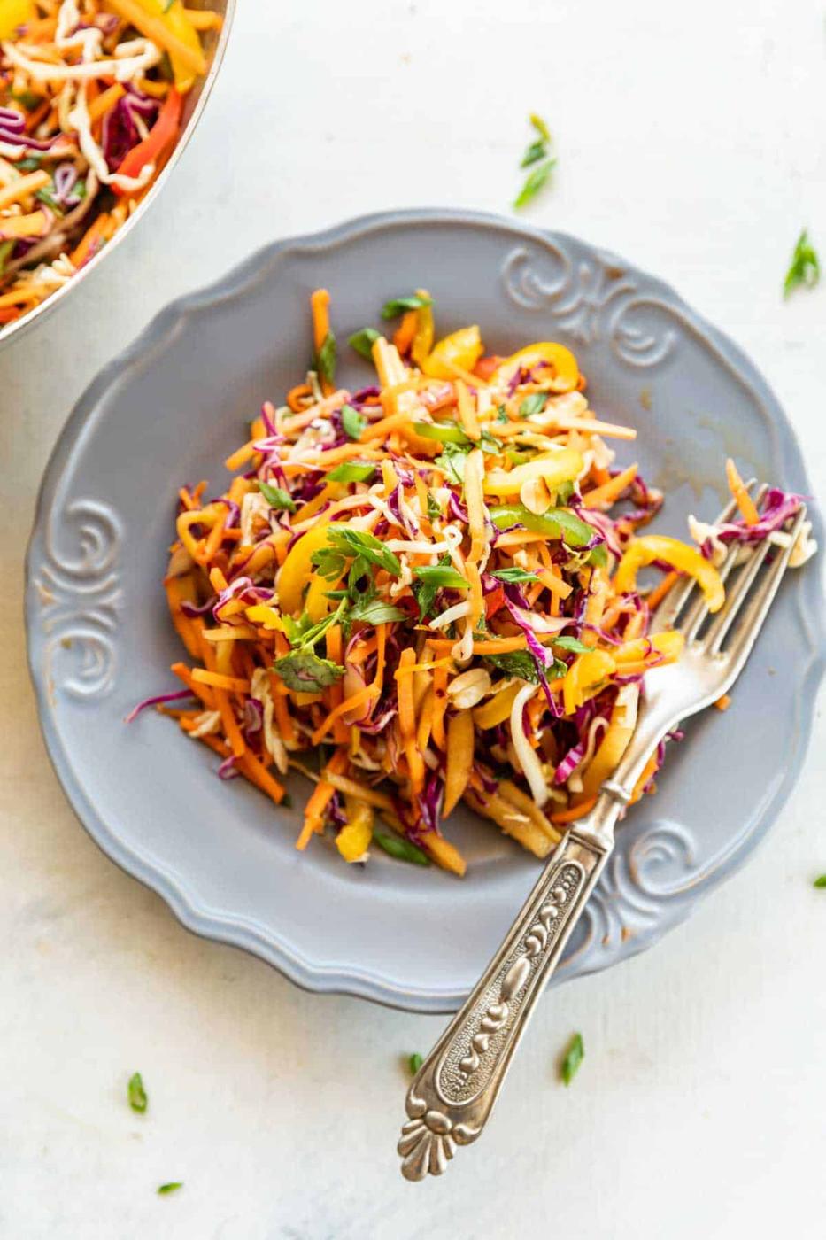 Asian Slaw (Healthy Cabbage Salad)