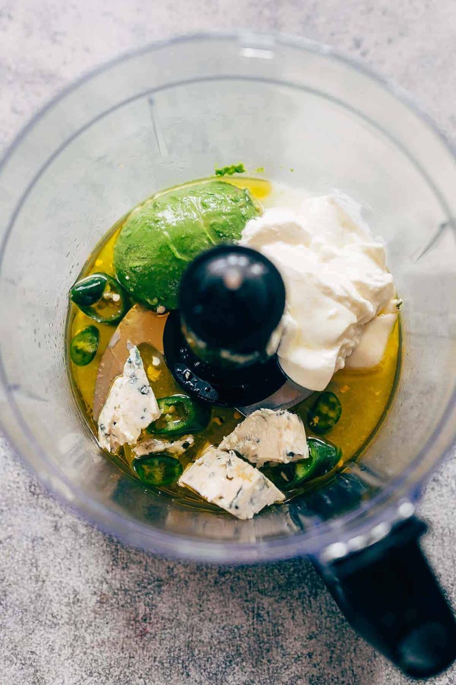 Creamy Avocado Blue Cheese Salad Dressing