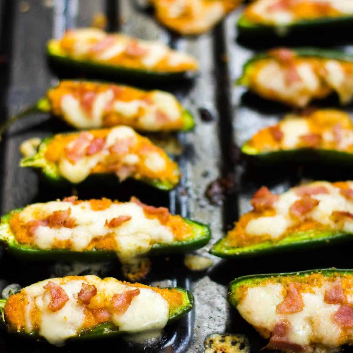 Baked Jalapeno Poppers with Cottage Cheese