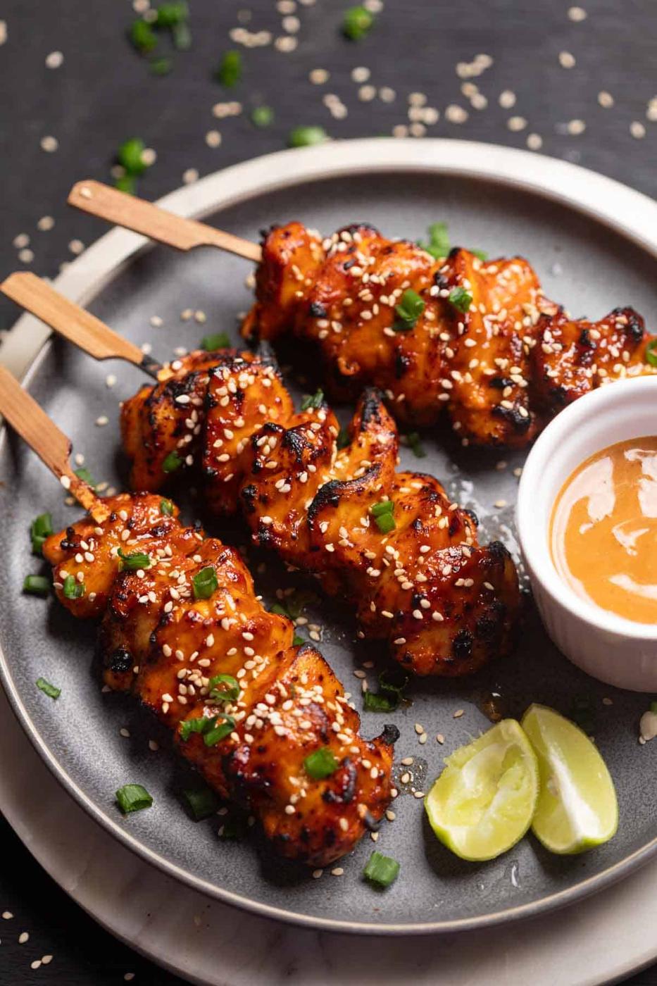 Bang Bang Chicken Skewers