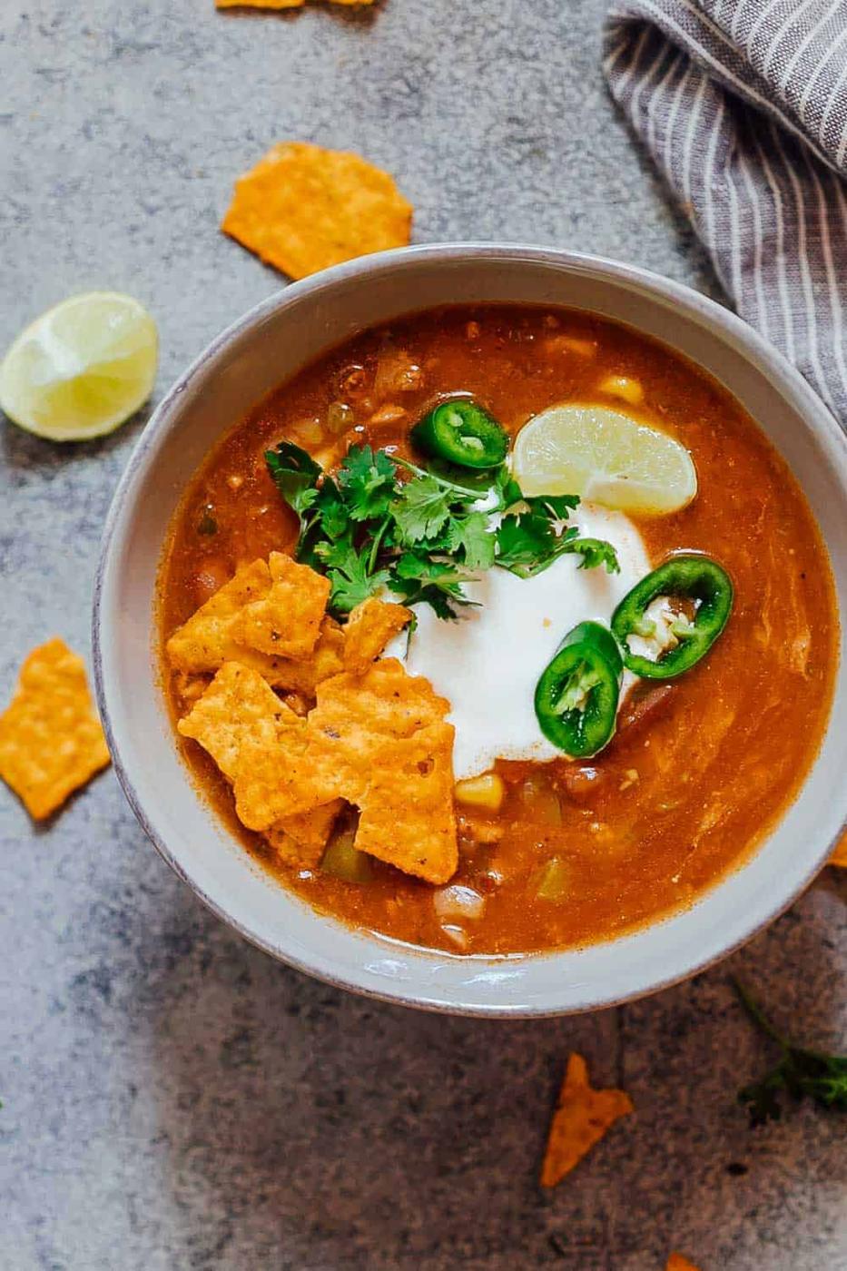 Chicken Enchilada Soup | Instant Pot & Pressure Cooker Recipe