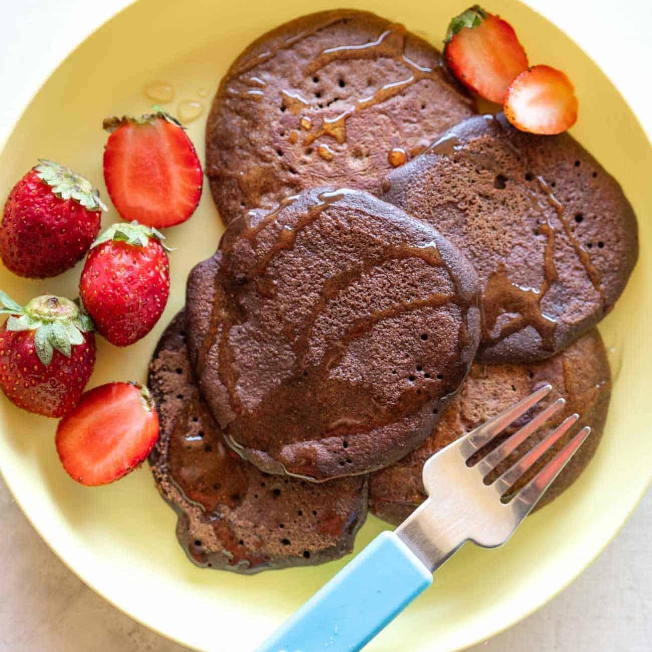 Chocolate Ragi Pancakes