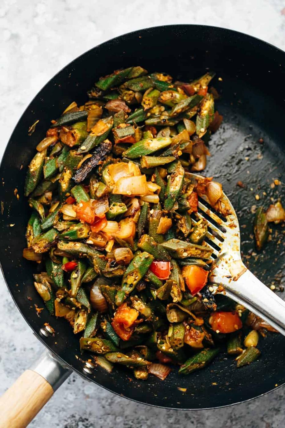 Easy Bhindi Masala (Spicy Okra Stir Fry)