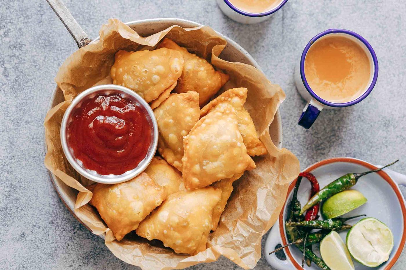 This is definitely the best Indian punjabi samosa you'll every make at home! I'm arming you with step by step directions and a recipe video for you to follow. So you can learn how to make the samosa dough, the aloo stuffing and how to easily wrap them.