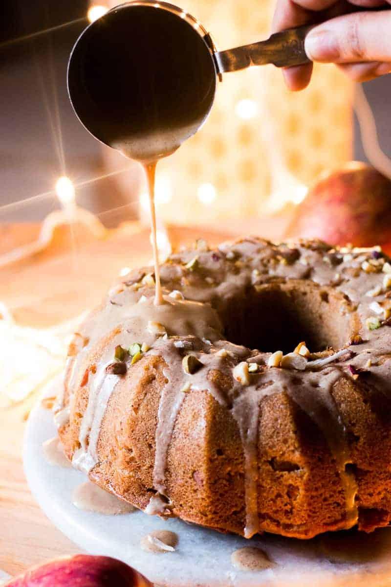Garam Masala Eggless Apple Bundt Cake
