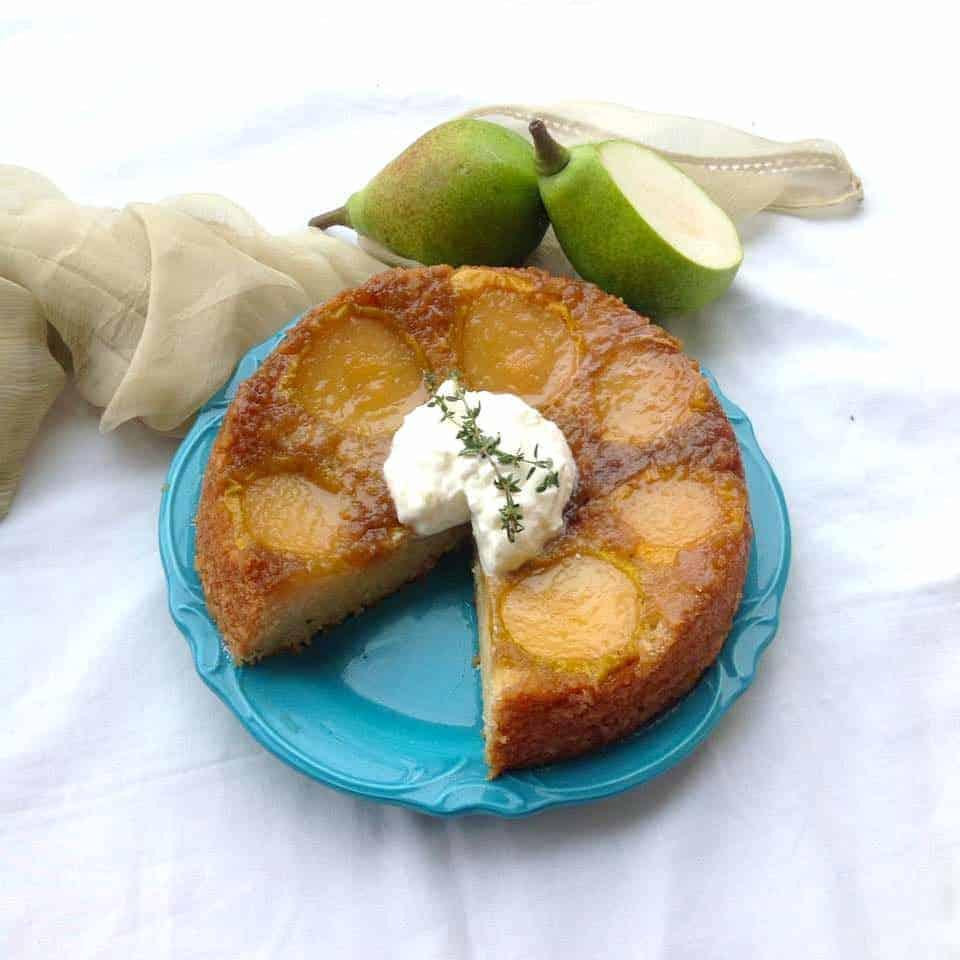 Upside Down Pear Cake