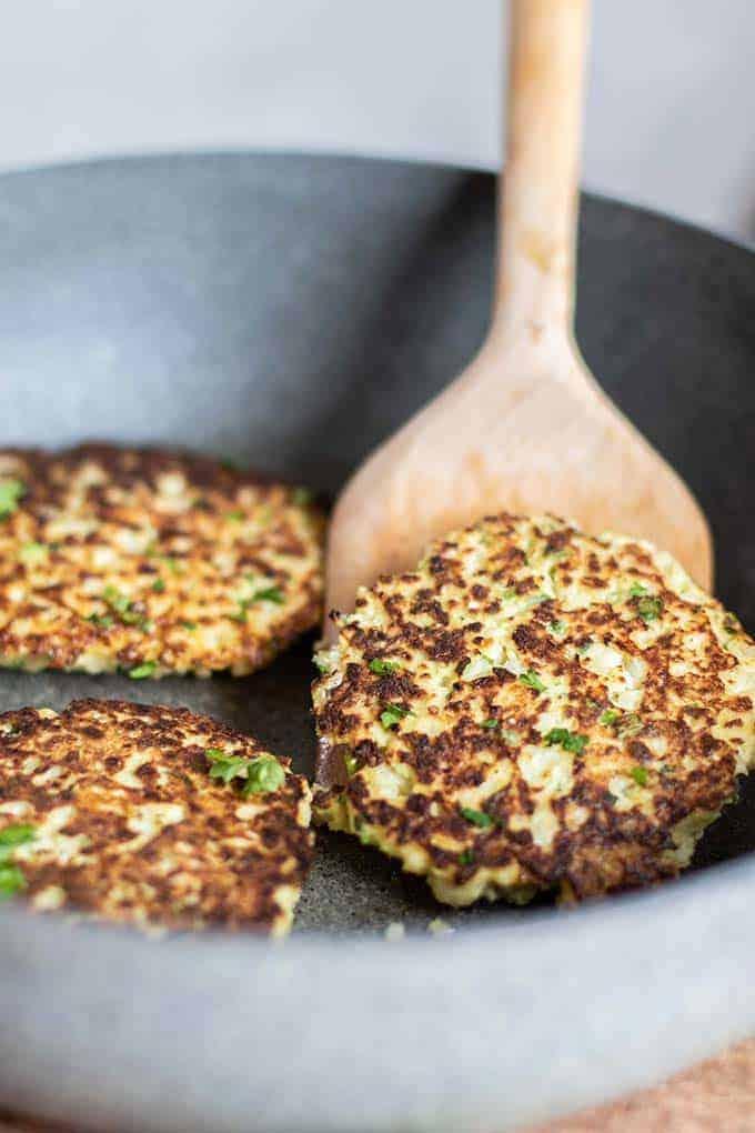 easy cauliflower fritters - healthy cauliflower recipes