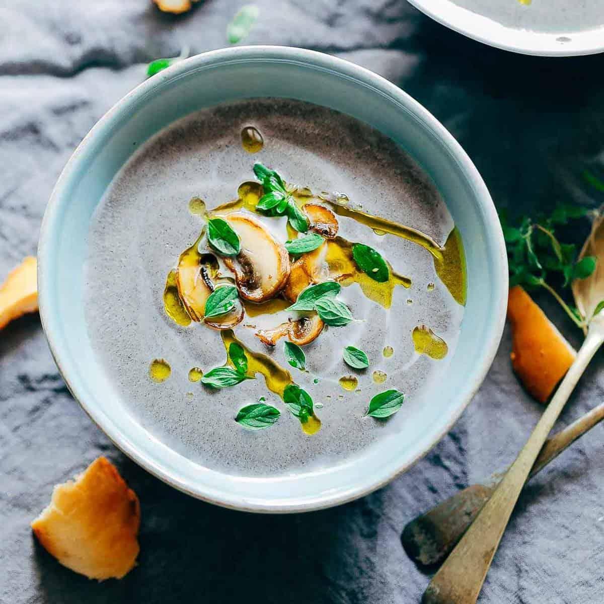 Healthy Cream of Mushroom Soup