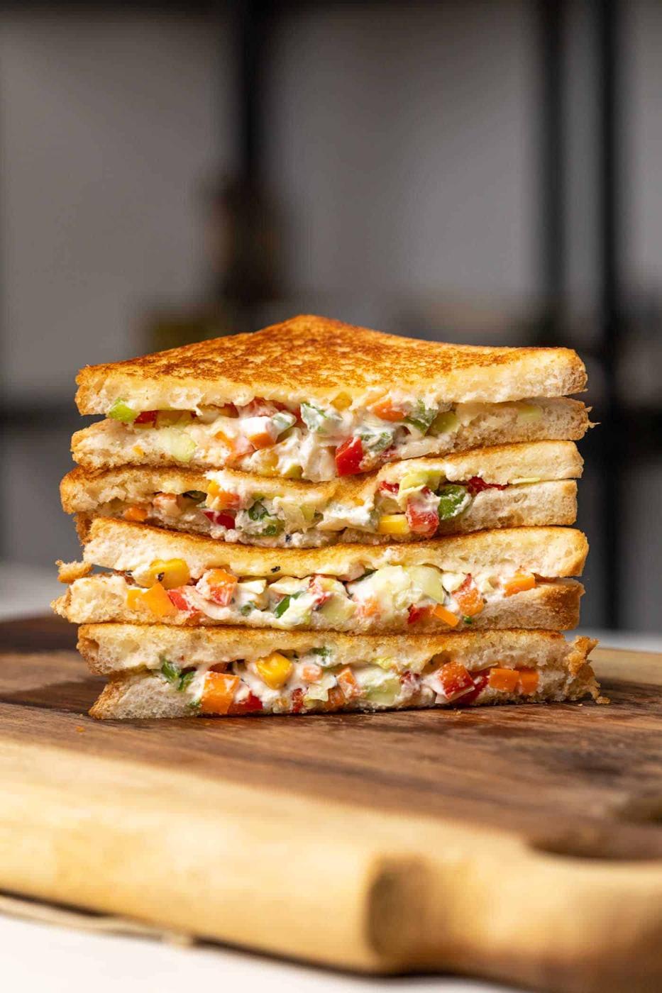 Hung Curd Sandwich | Dahi Sandwich