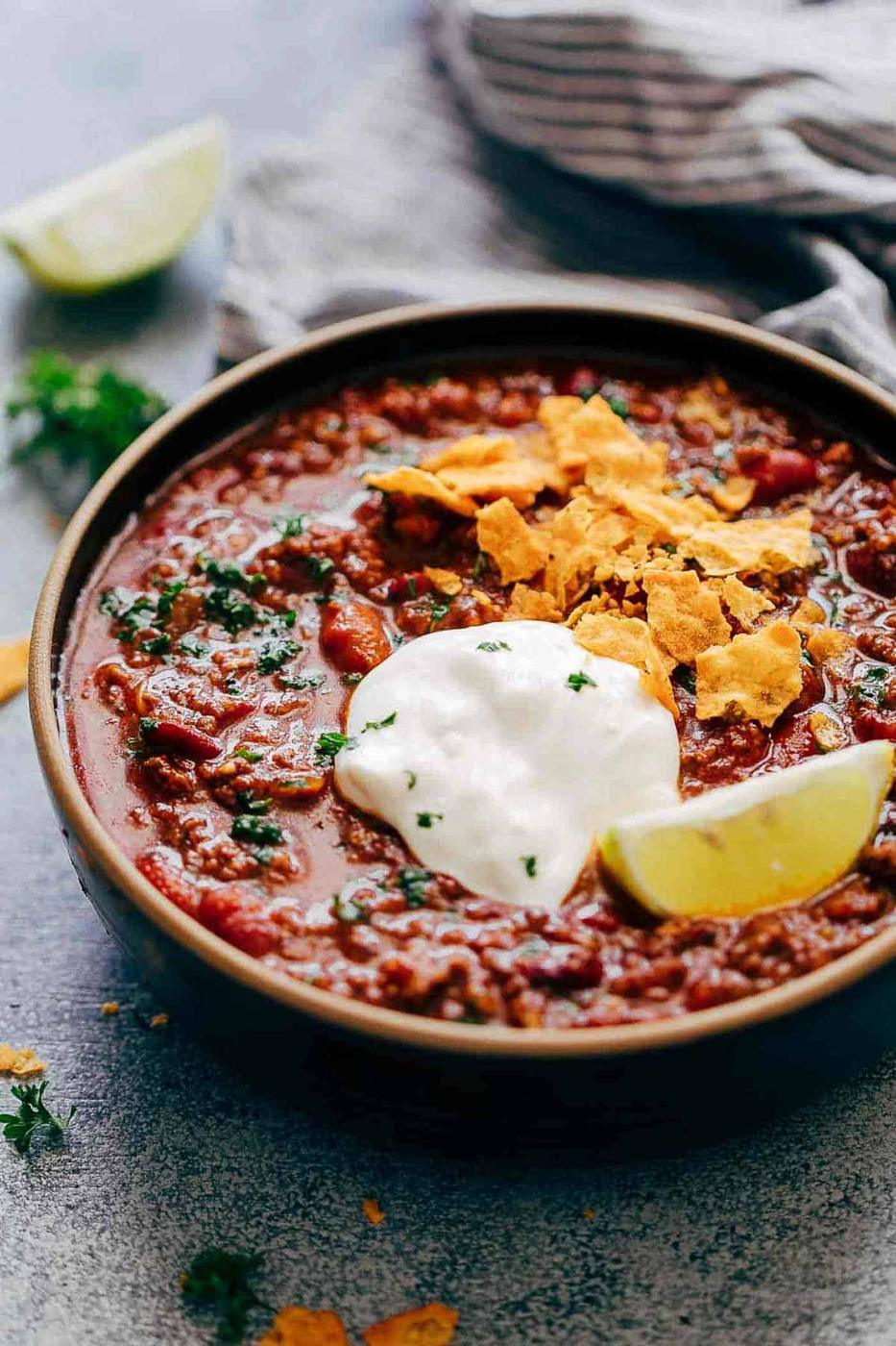 Instant Pot Chipotle Chili is the easiest and fastest way to make chili at home. It's spicy, homemade, comfort food that will keep you warm and makes for a great one pot family dinner. Leftovers taste even better the next day!