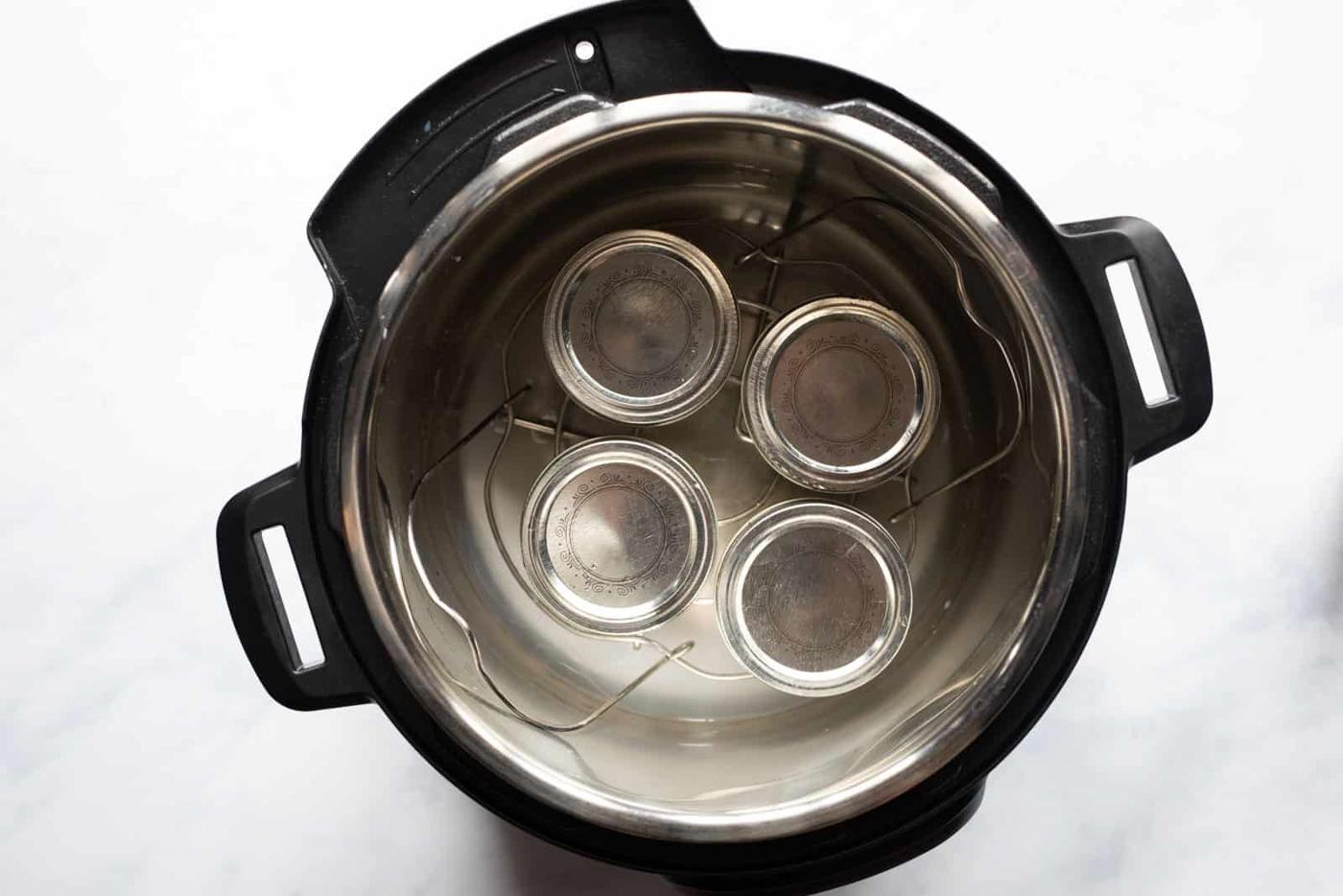 Yogurt ready to be set in the Instant Pot