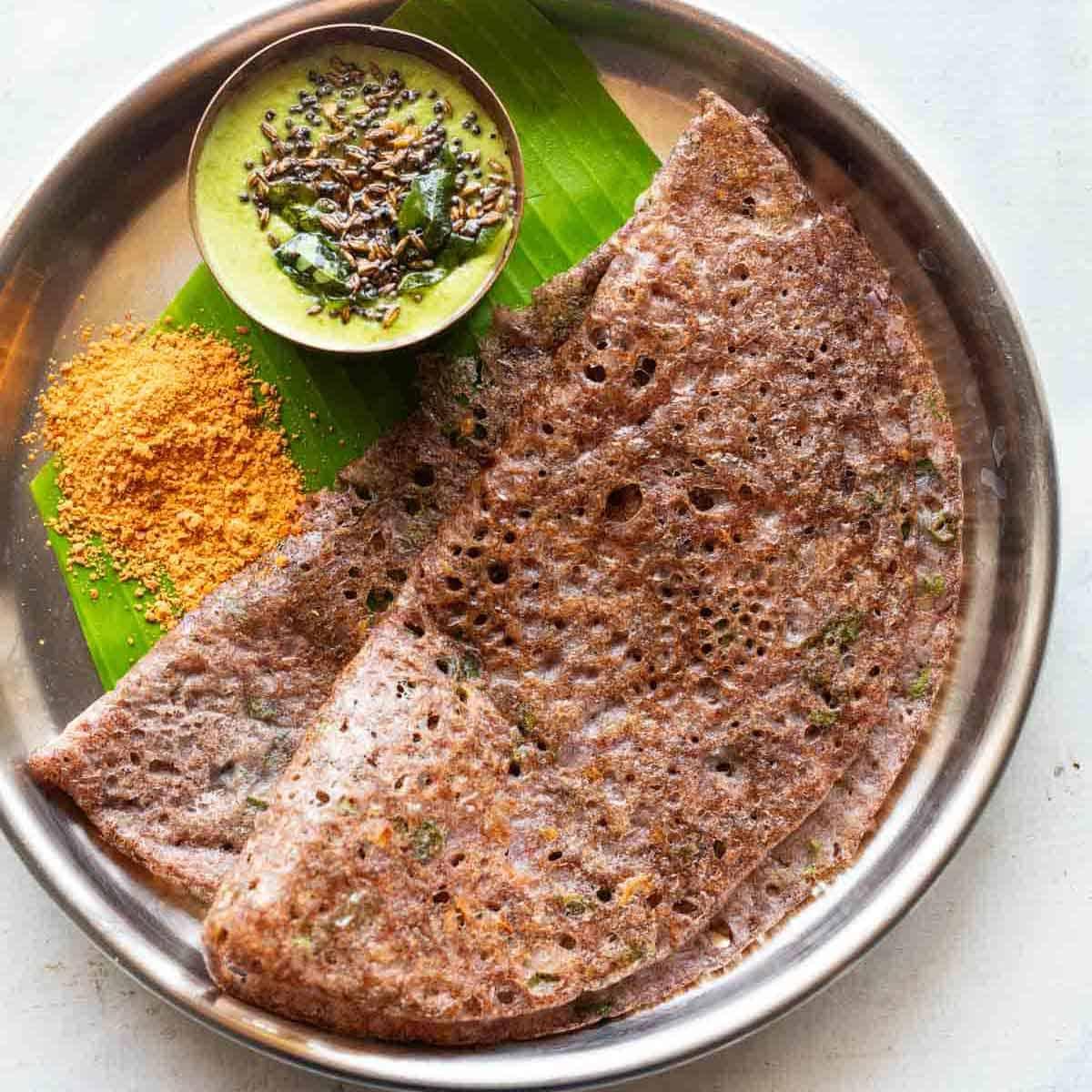 Instant Ragi Dosa | Crispy and Lacy Finger Millet Dosa
