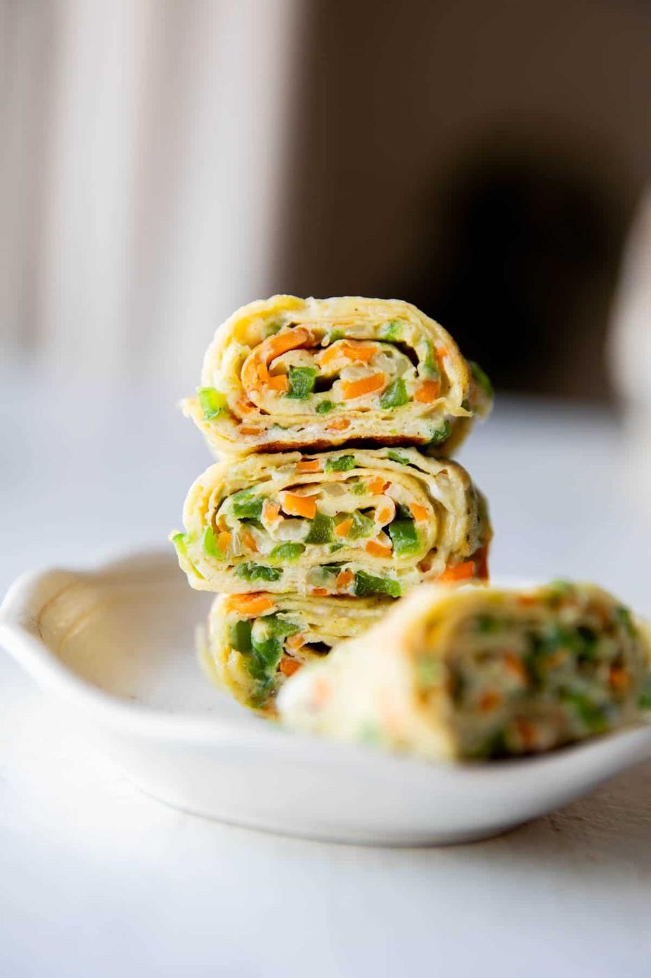 Korean Omelette Rolls