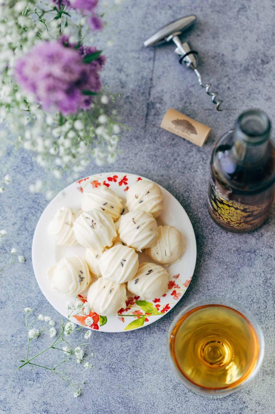Lavender White Chocolate Truffles