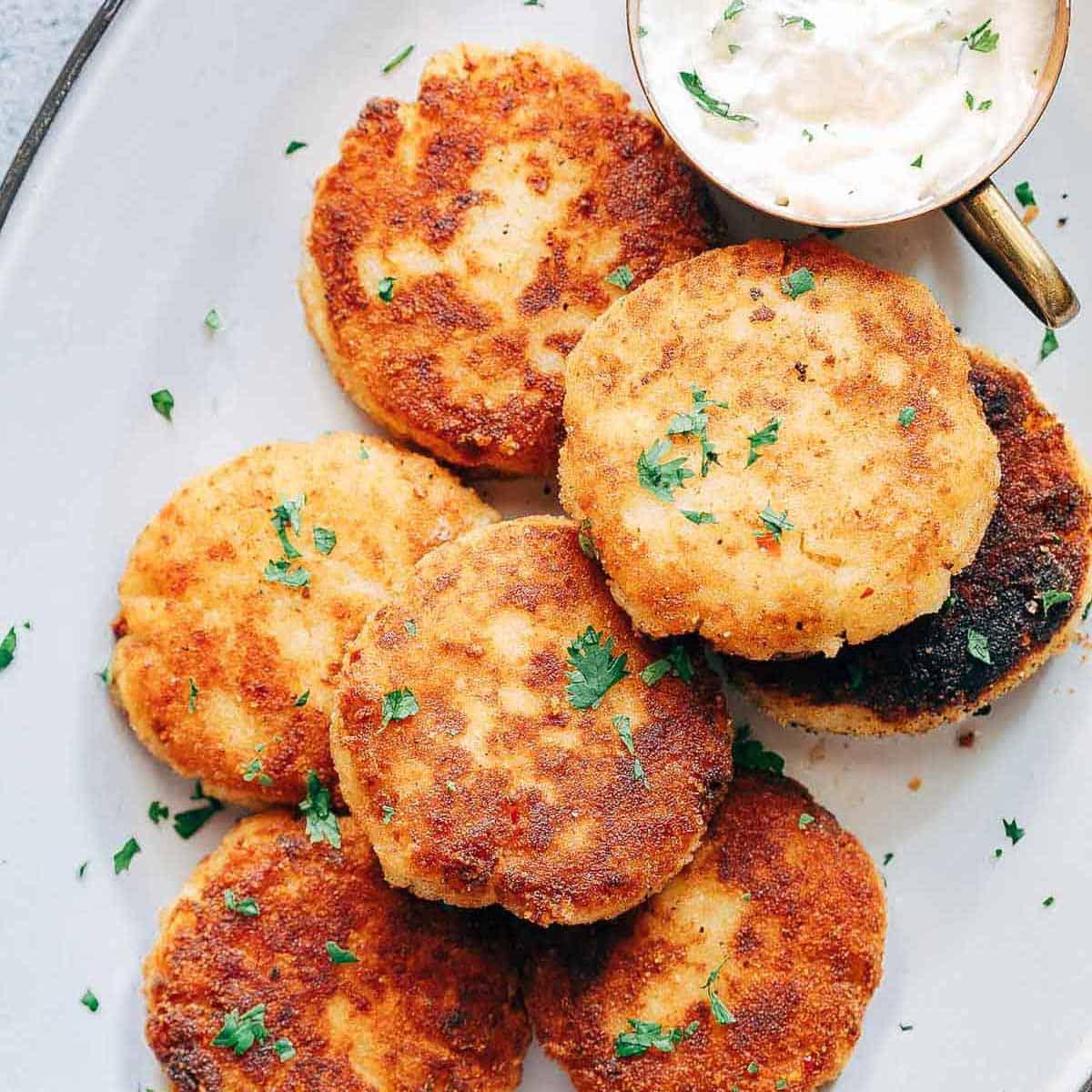 Leftover Mashed Potato Ham Cakes (Like Cheesy Pancakes)