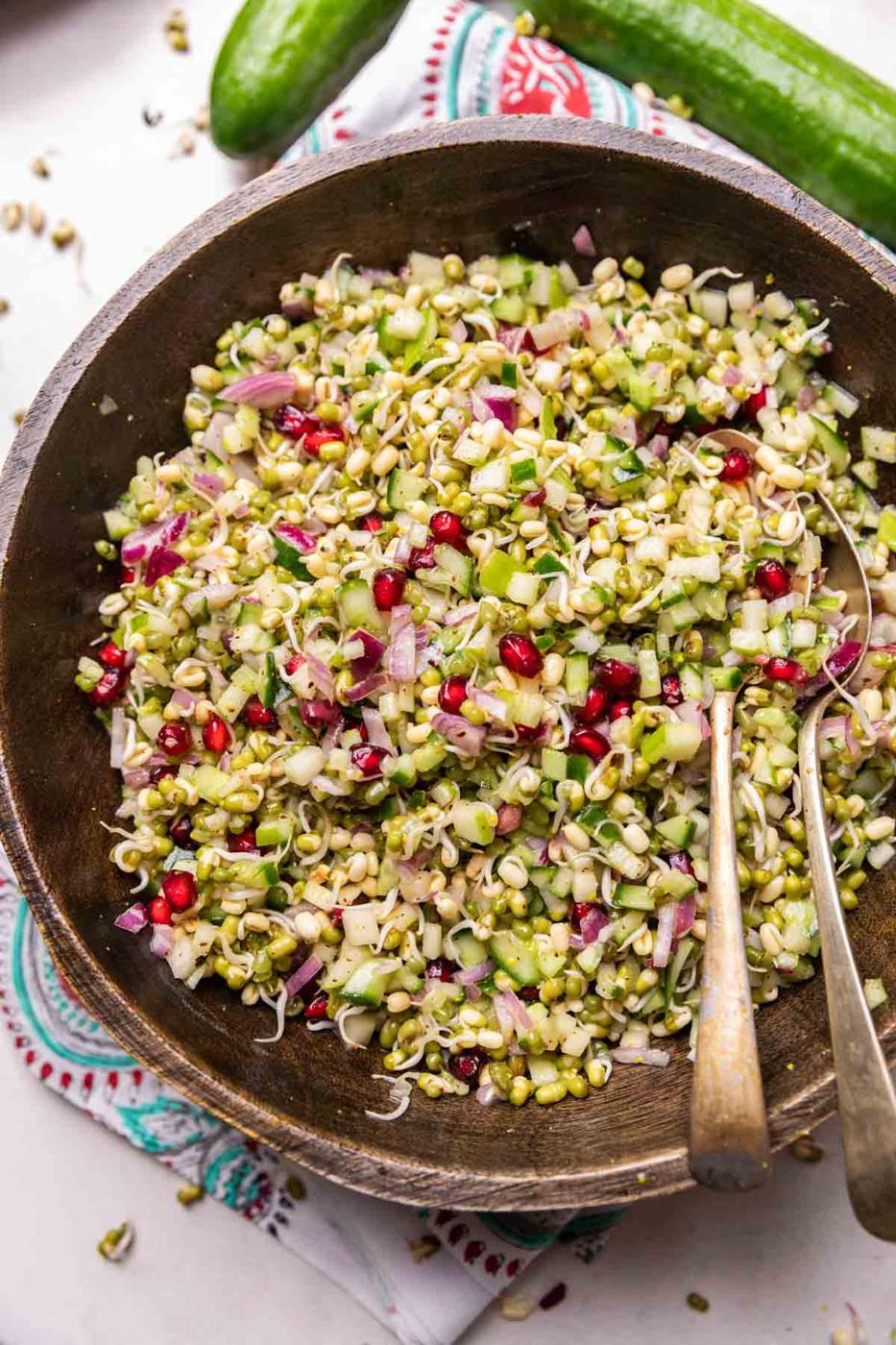 Moong Sprouts Apple Salad – 3 Ways
