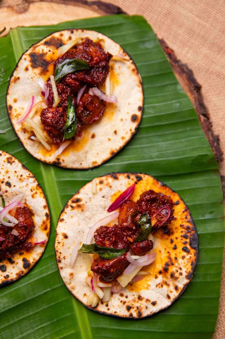 Mushroom Ghee Roast Tacos