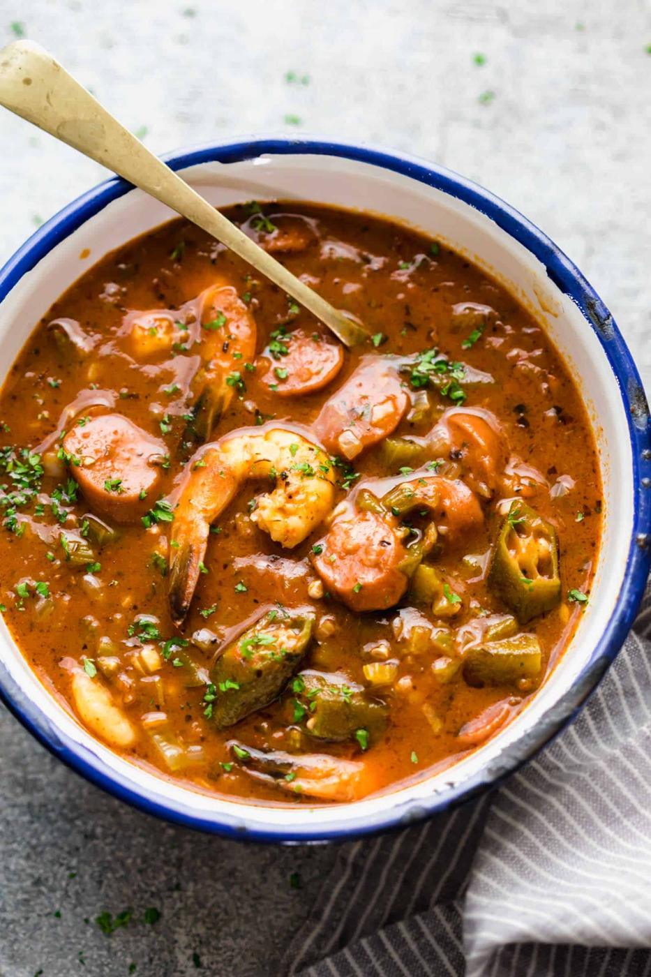 New Orleans Shrimp Sausage Gumbo
