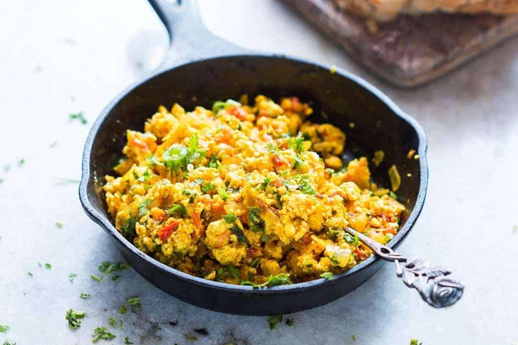 Paneer Bhurji (Turmeric Cottage Cheese Scramble)