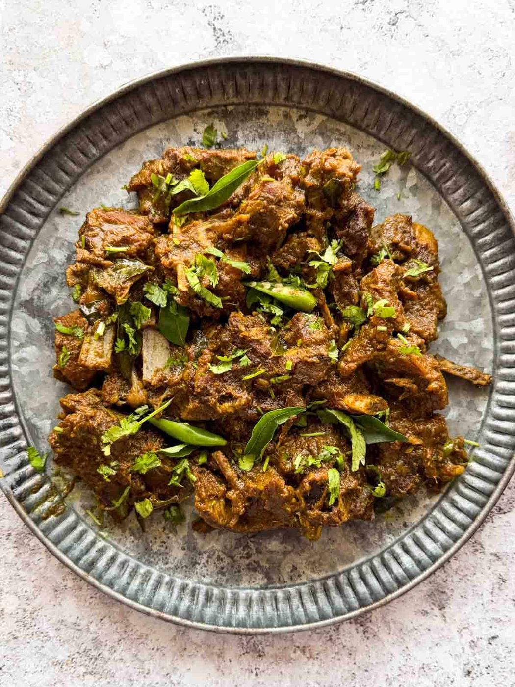 Easiest Pepper Mutton Fry | Pressure Cooker Mutton Fry