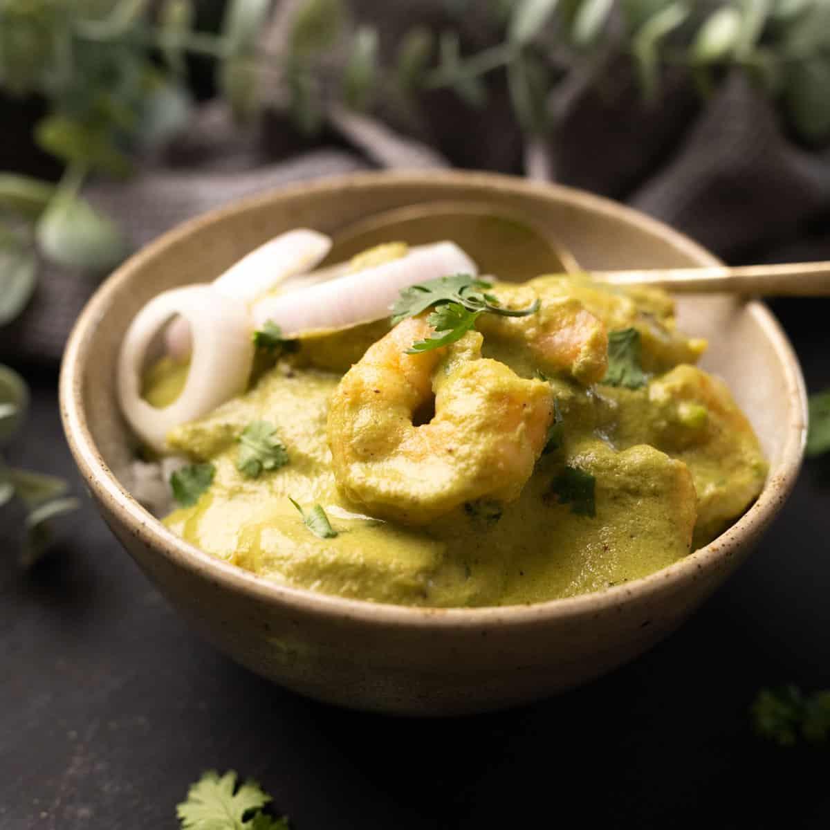Prawn Green Curry | Kerala Style