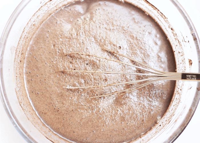 step by step shots showing how to make chocolate pudding