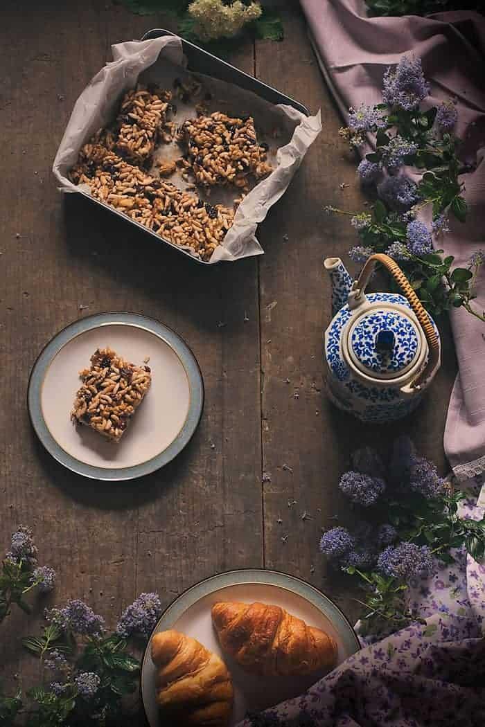 Raisin Chocolate and Puffed Rice Bars