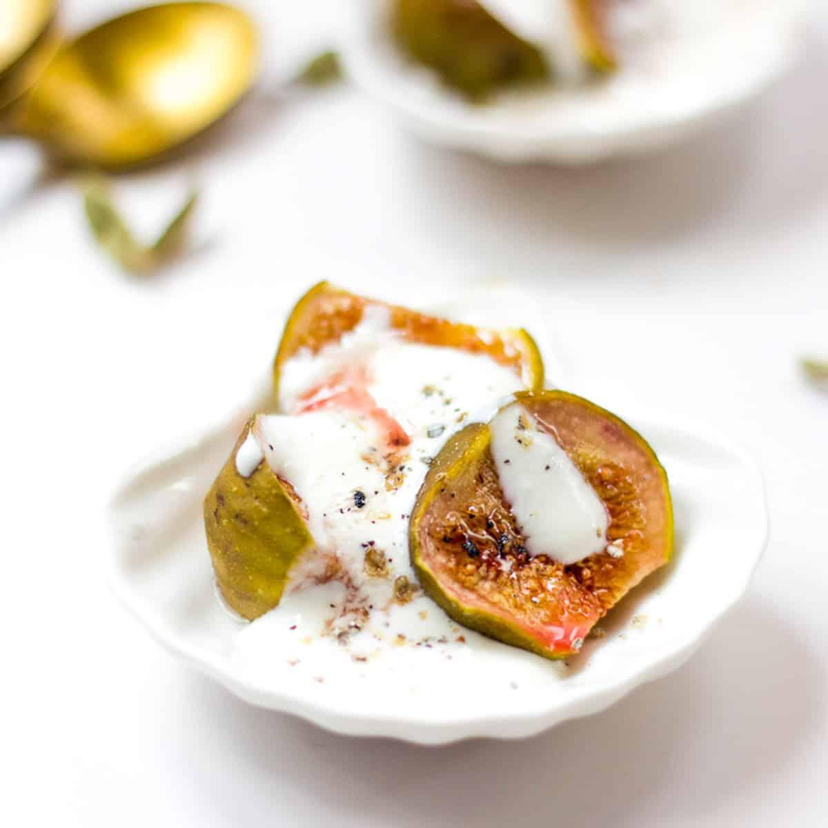 Roasted Figs with Cardamom Yogurt