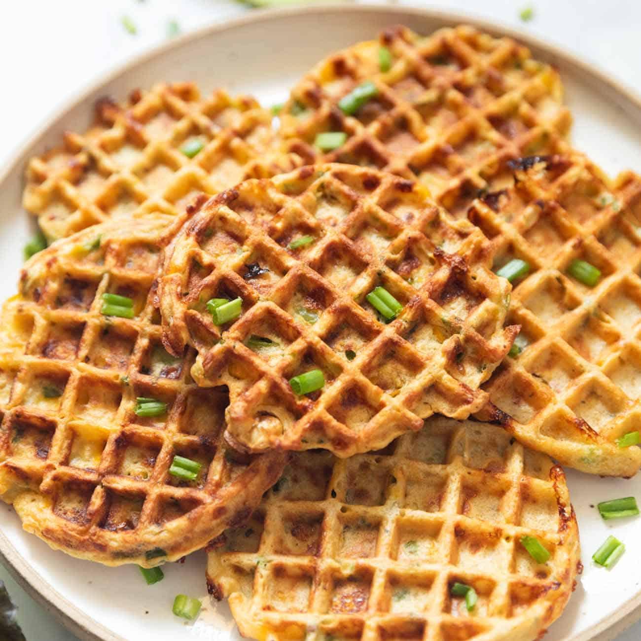 Savoury Corn Cheese Waffles