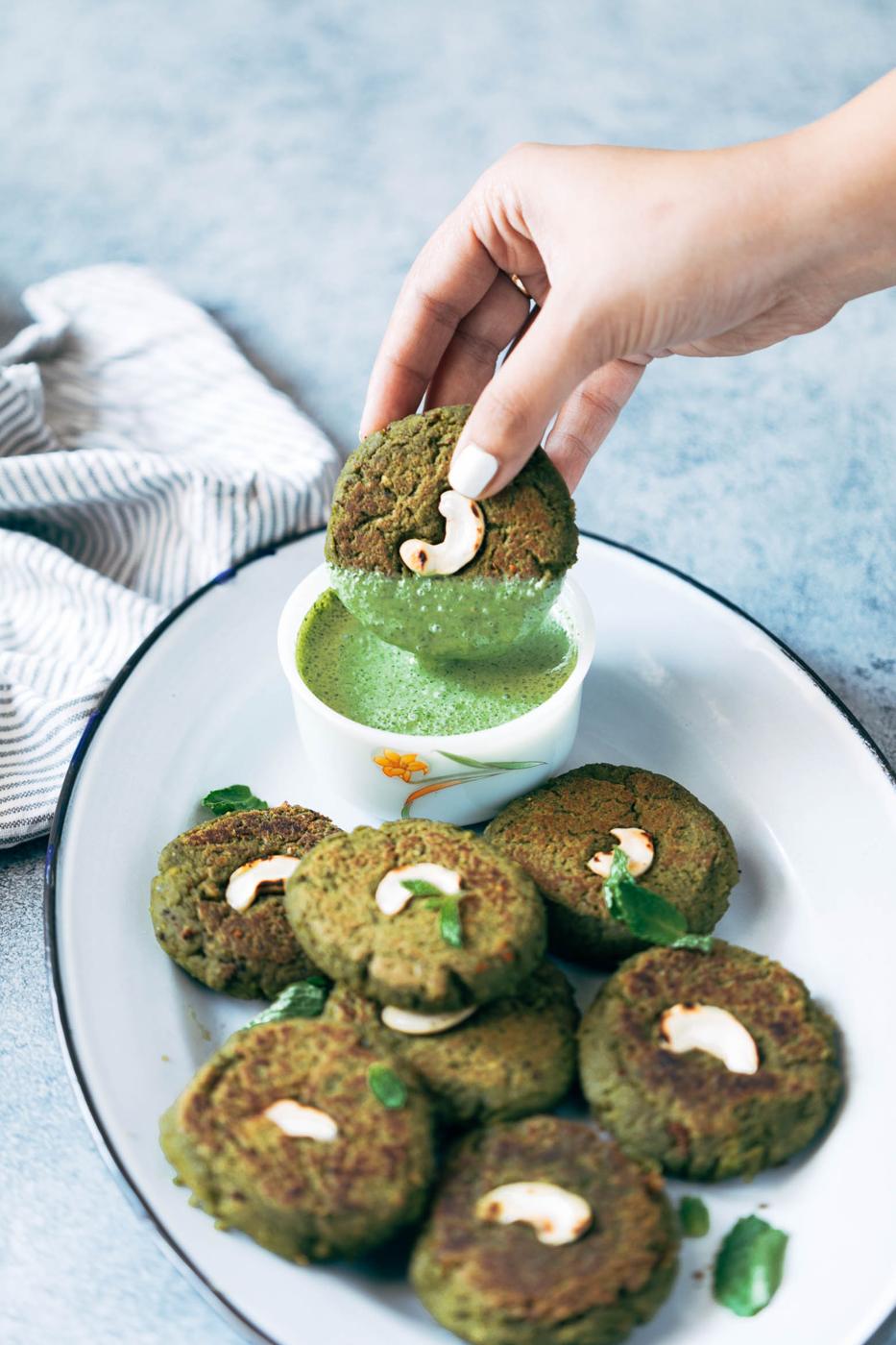 Easy to make soya hara bhara kebabs are a healthy twist to restaurant style hara bhara kebabs. These are perfect if you are looking for vegetarian kebabs to serve your guests!