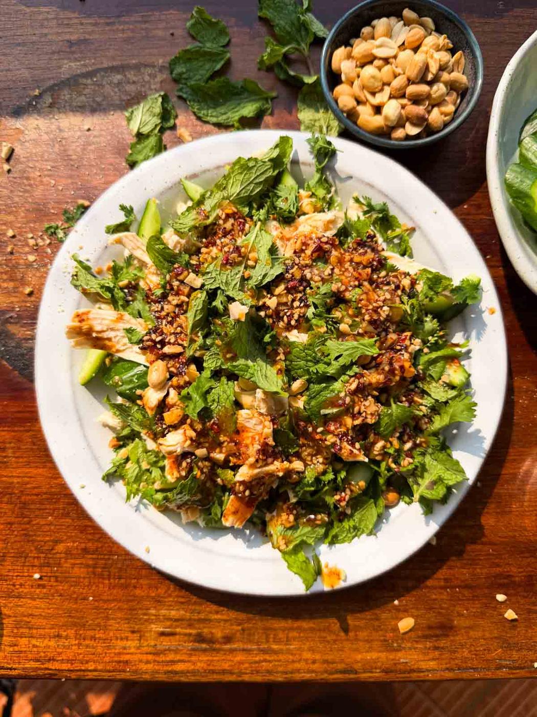 Spicy Chicken Cucumber Salad (Asian Style)