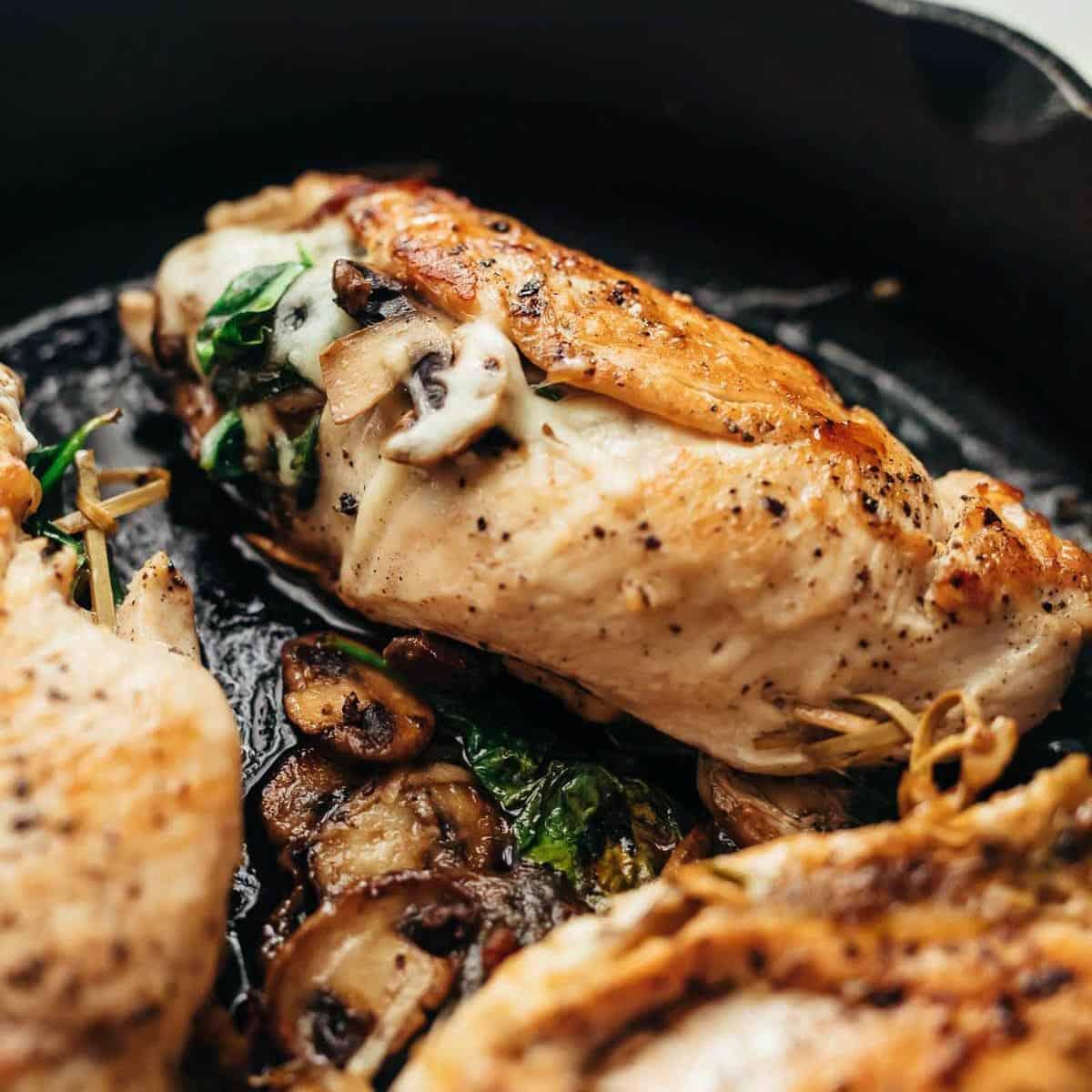 Spinach Mushroom Stuffed Chicken Breast
