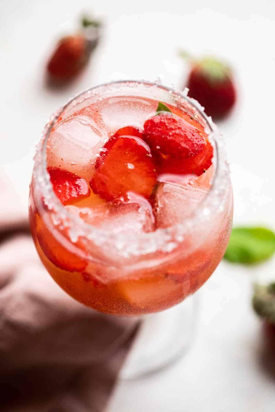 Strawberry Pepper Gin and Tonic