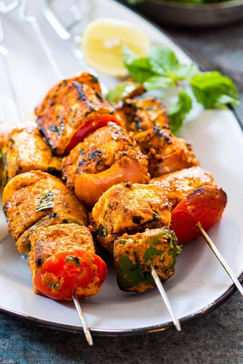 This is the best Tandoori Paneer Tikka in the oven you'll ever make at home! Same restaurant style taste, but roasted in the oven.