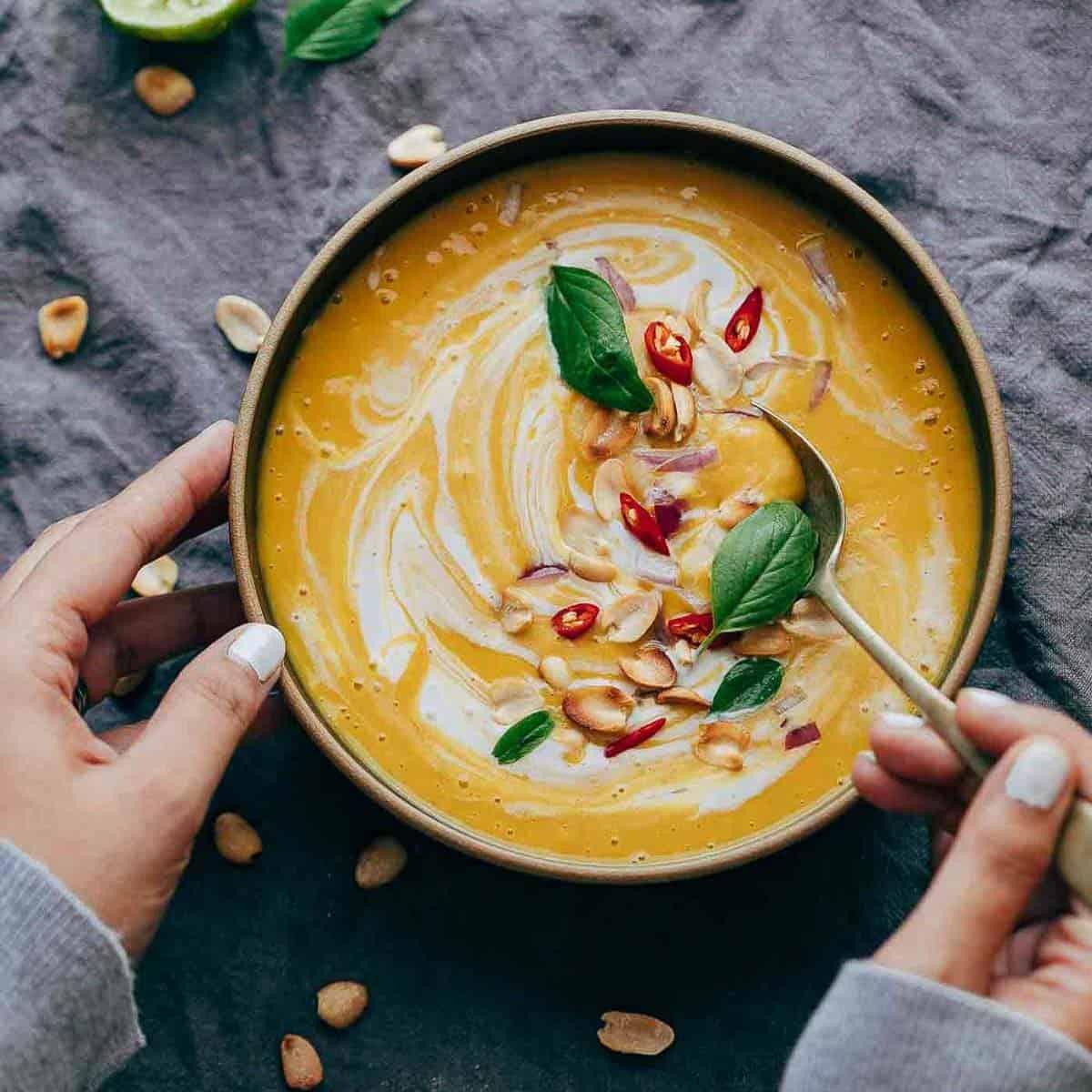 Thai Butternut Squash Sweet Potato Bisque