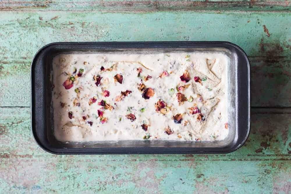 Thandai Ice Cream (No Egg, No Ice Cream Maker)