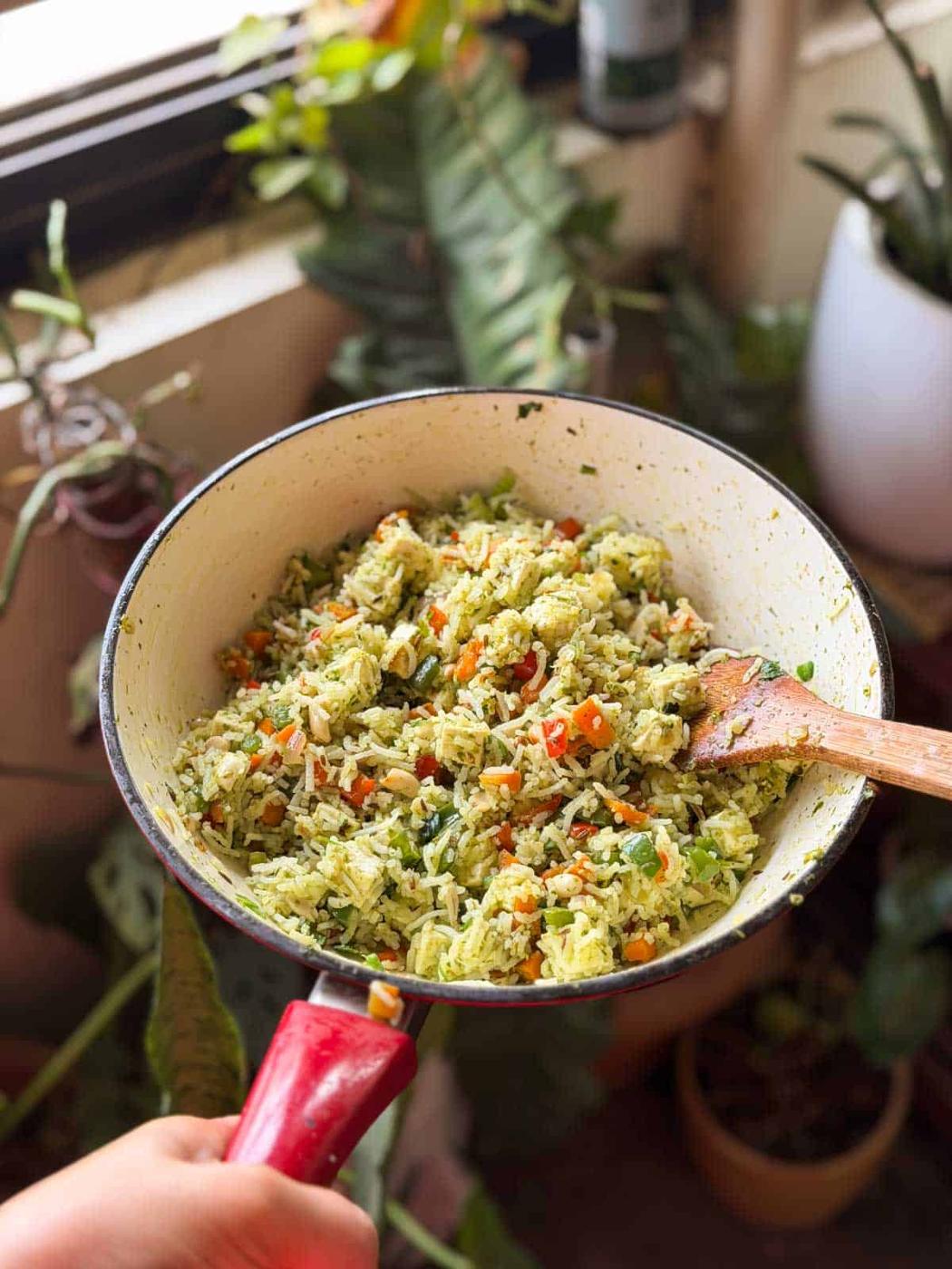 Thecha Paneer Fried Rice