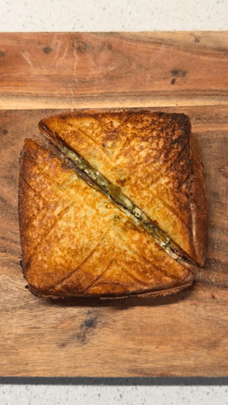 Spicy and Creamy Thecha Paneer Sandwich
