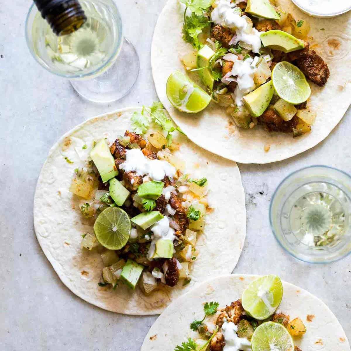 Tilapia Fish Tacos with Pineapple Salsa