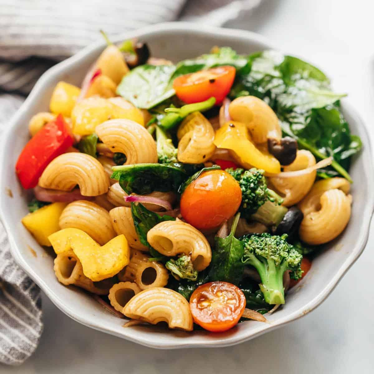 Vegan Pasta Salad with Italian Balsamic Dressing