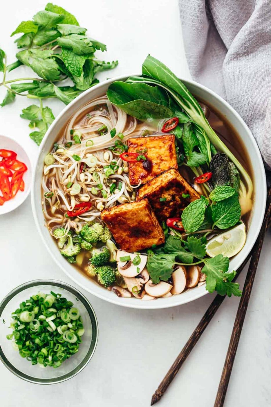 Vegetarian Pho Soup (Vietnamese Noodle Soup)