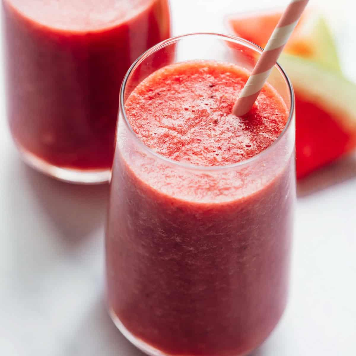 Watermelon Lime Smoothie – Super thick and refreshing!