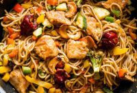Golden Cashew Chicken Noodle Stir-Fry