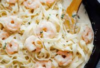 Crafting Creamy Prawn Scampi Pasta A Visual Guide
