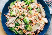 Make-Ahead Creamy Apple Broccoli Walnut Salad